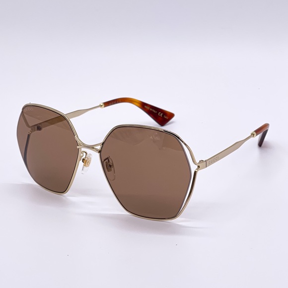 NEW GUCCI GG0818SA 002 WOMEN’S SUNGLASSES GUCCI GG0818S BROWN - Picture 6 of 14